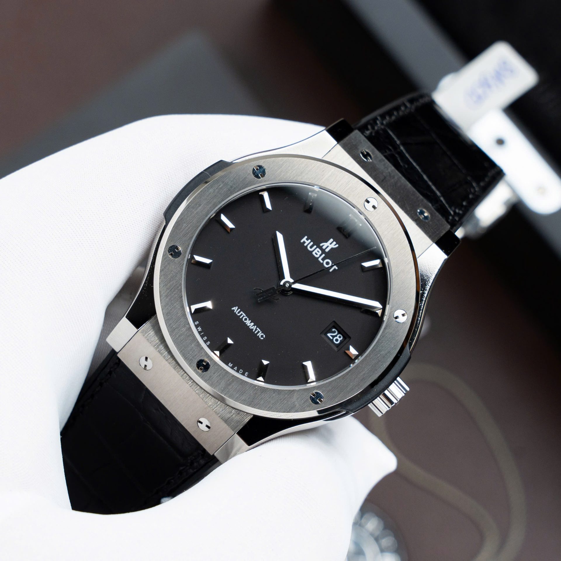 Hublot Classic Fusion Titanium Black Copies Watch Movement SW300 Weight 84 Gram Custom 42mm