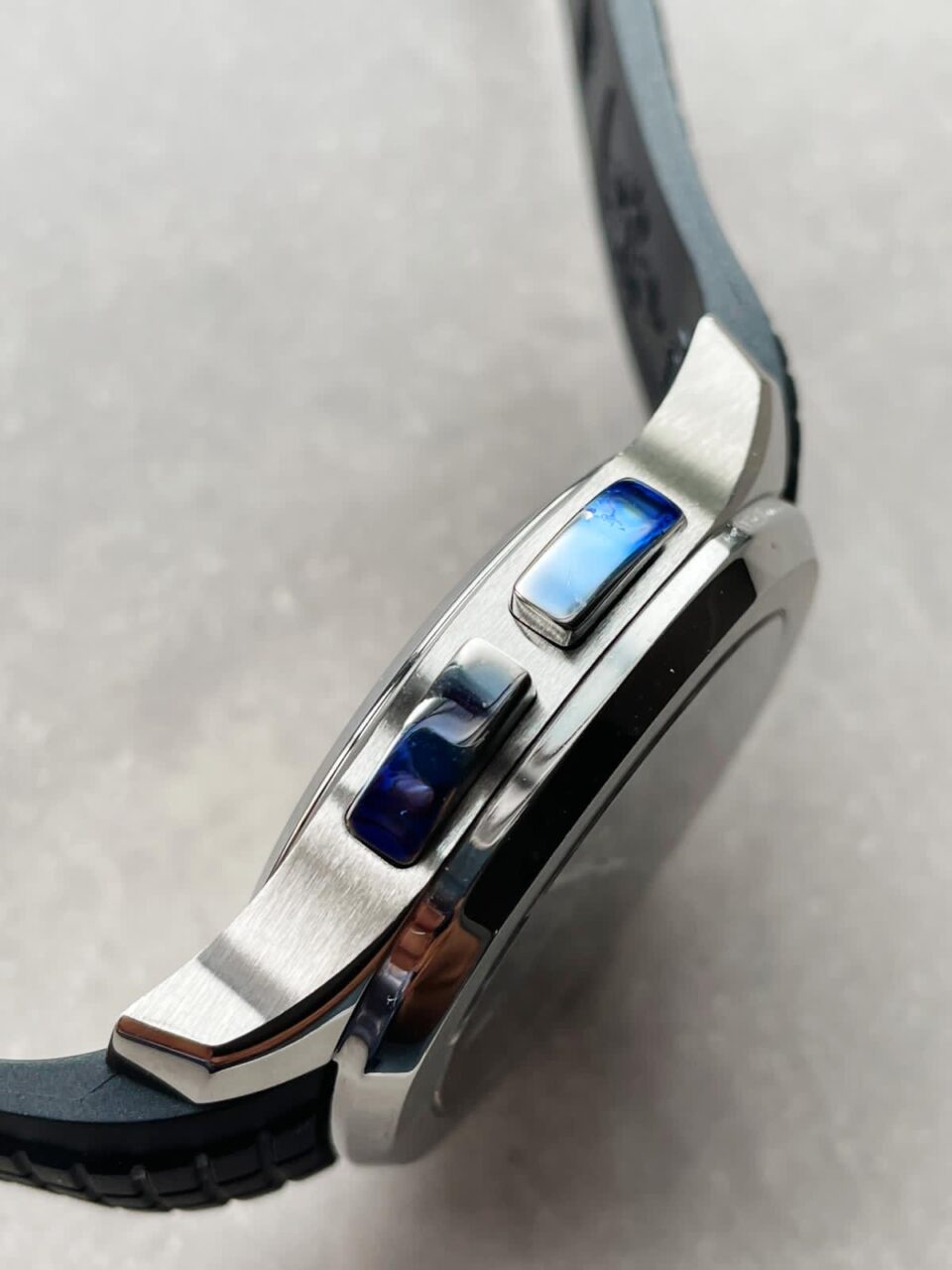 Replica PATEK PHILIPPE Aquanaut 5164A SS GRF BEST EDITION BLACK DIAL ON BLACK RUBBER STRAP A324 V2