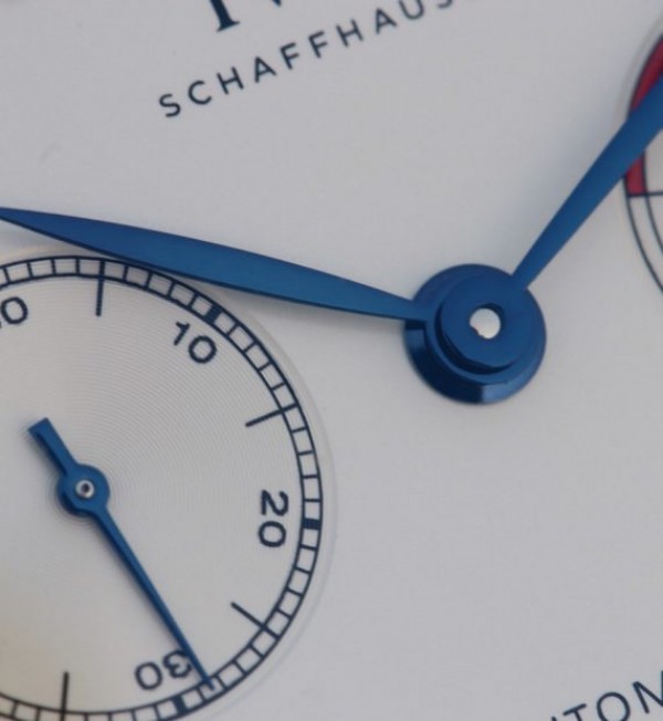 Replica IWC ZF Portuguese IW500705 White Dial Blue Markers Leather Strap V3
