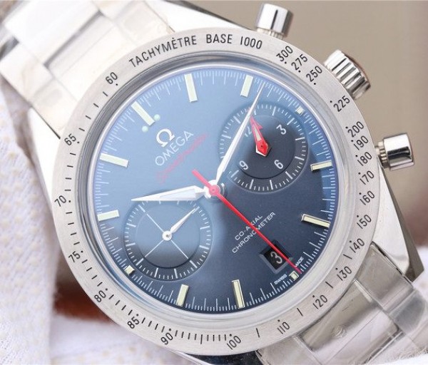 Replica Omega OMF Speedmaster 57 Co-Axial Blue Dial SS Bracelet A9300