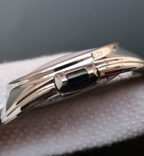 Replica Cartier Cle de Cartier SS White Textured Dial Leather Strap MIYOTA9015