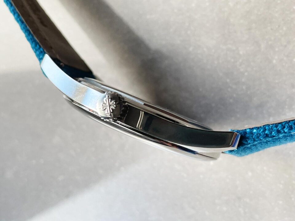 Replica PATEK PHILIPPE Calatrava 6007A-001 SS ZF 1:1 Best Edition Blue Dial on Blue Leather Strap A324CS