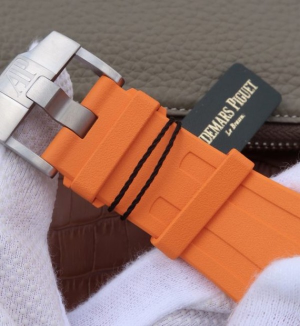 Replica Audemars Piguet JF Royal Oak Offshore Diver 2017 Orange 15710 Rubber Strap A3120