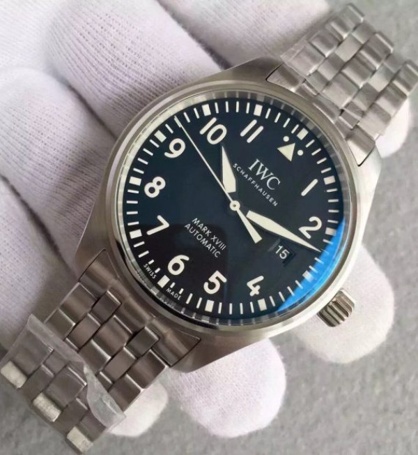 Replica IWC MKF Mark XVIII IW3270 Blue Dial SS Bracelet A2892