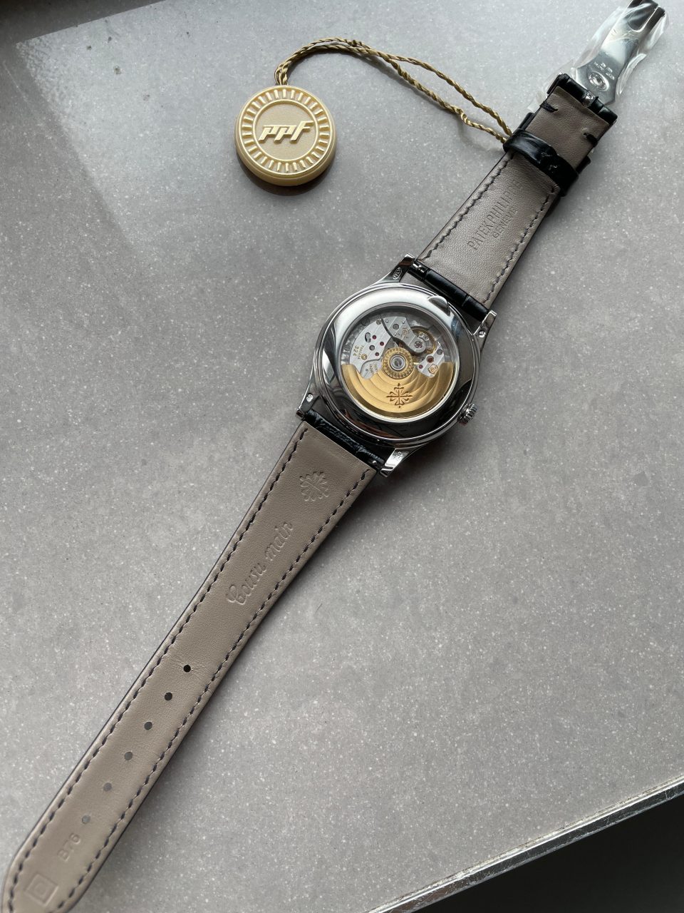 Replica PATEK PHILIPPE Annual Calendar Moonphase 5396 SS ZF 1:1 Best Edition White/Blue Dial on Black Leather Strap A324