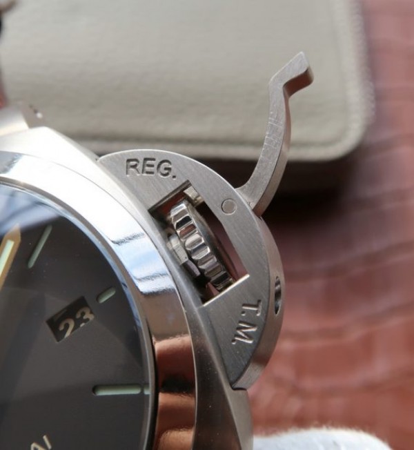 Replica Panerai VSF PAM351 Titanium Brown Leather Strap P.9000