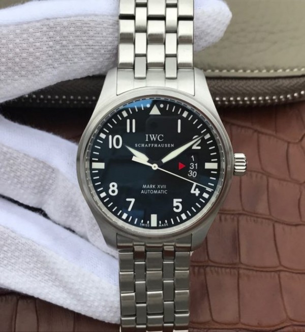 Replica IWC XF Mark XVII Black Dial SS Bracelet A2892
