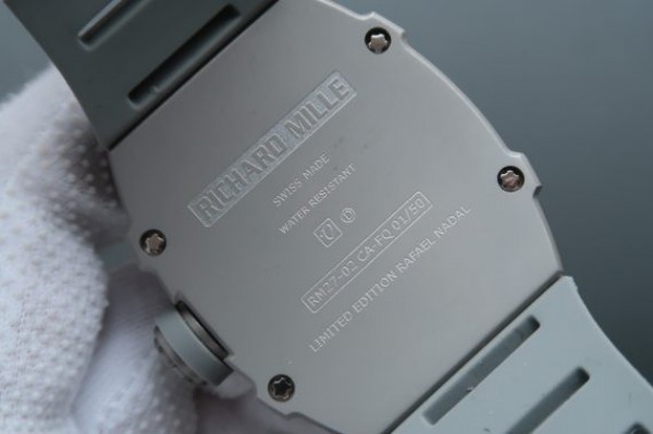 Replica Richard Mille RM027 SS Skeleton Dial Gray Inner Bezel Gray Rubber Strap 6T51