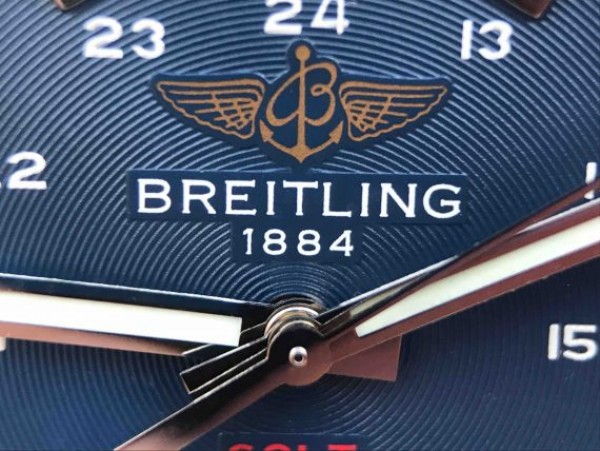 Replica Breitling Colt Automatic 44mm SS GF Blue Textured Dial Blue Leather Strap A2824