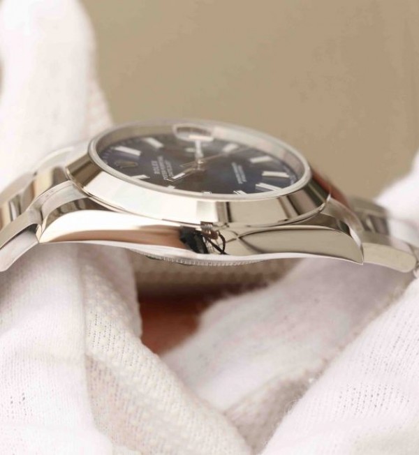 Replica Rolex DateJust 41mm SS 116200 Polished Bezel Blue Dial 904L SS Bracelet SA3235