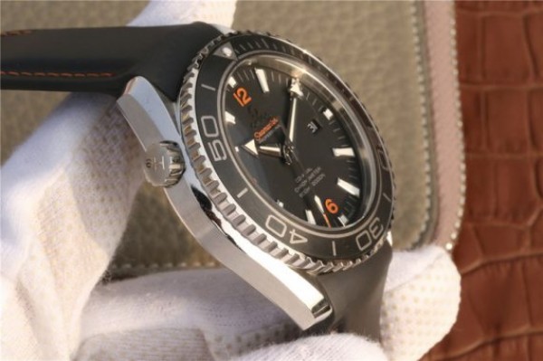 Replica Omega Planet Ocean Professional Ceramic Bezel 45mm OMF Orange Marker Rubber Strap A8500