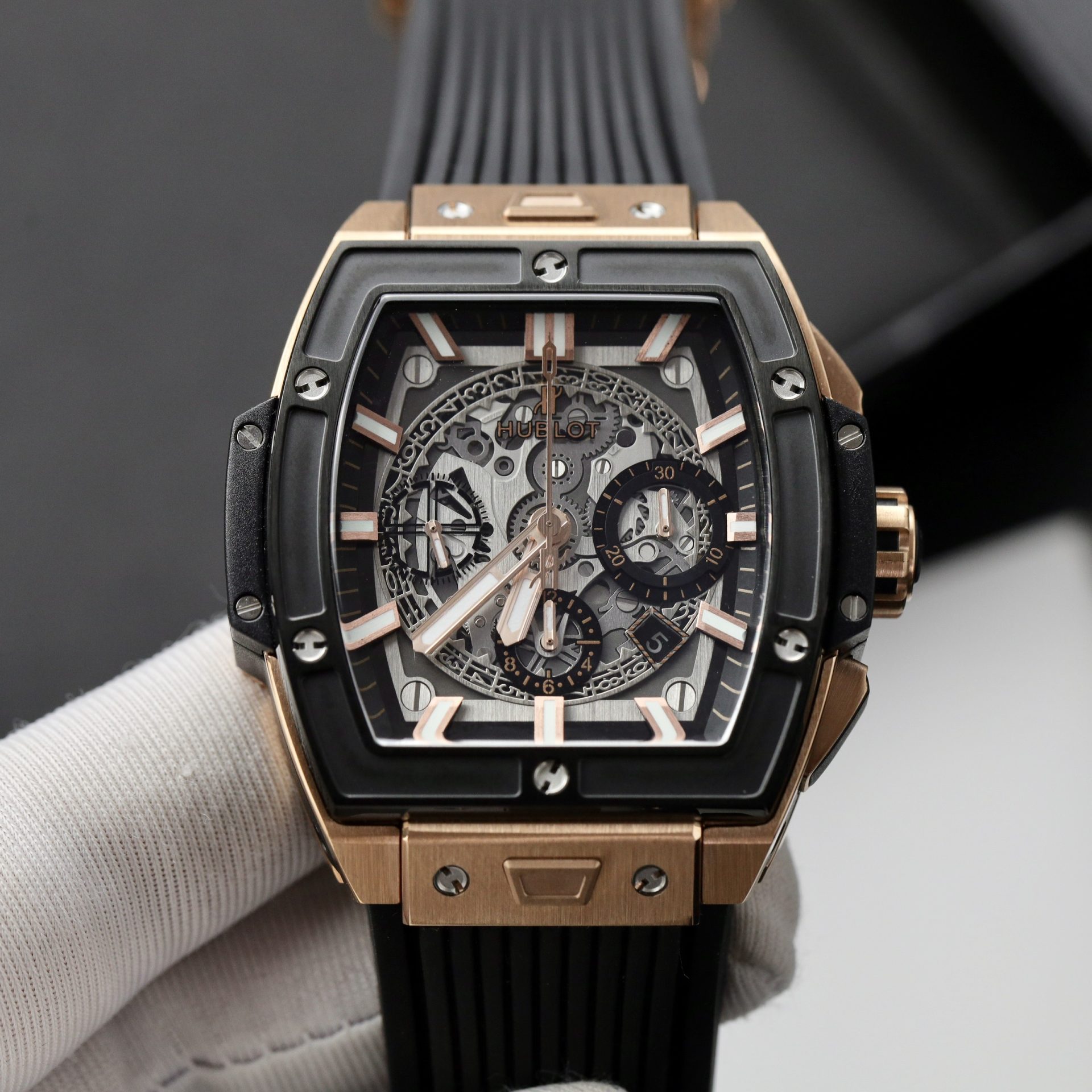 Hublot Replica Watch Spirit Of Big Bang King Gold Black Dial 42mm
