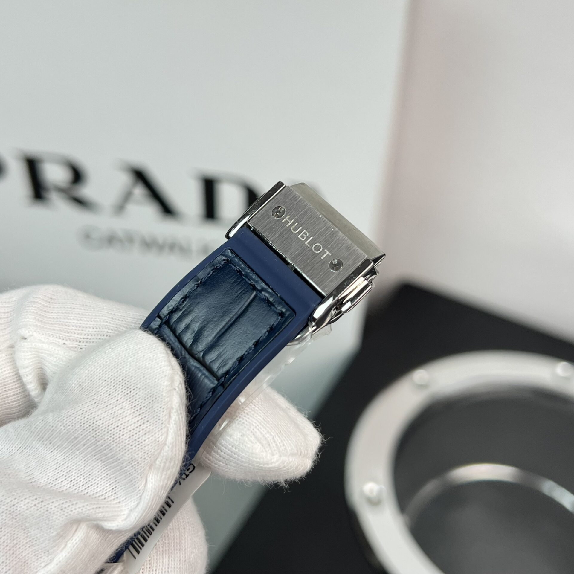 Hublot Classic Fusion Replica Watch Moissanite Diamond Blue 38mm