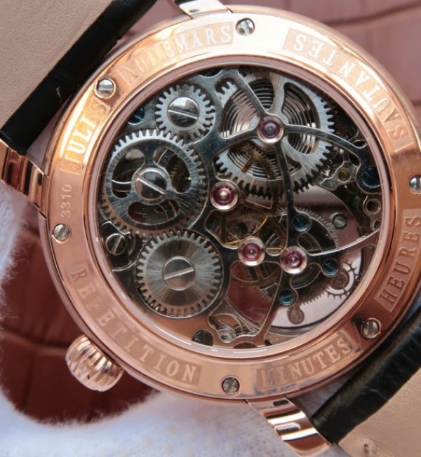 Replica Audemars Piguet Jules Audemars Skeleton Tourbillon RG Dial Leather Strap