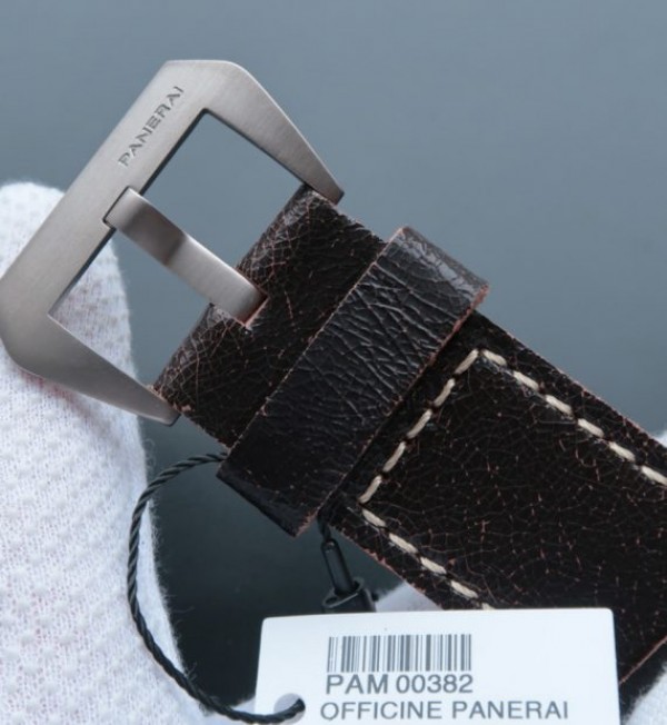 Replica Panerai VSF PAM382 Bronzo Brown Distressed Calfskin Strap Super Clone