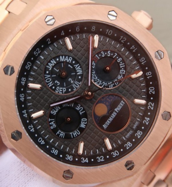 Replica Audemars Piguet JF Royal Oak 41mm 26574 RG Black Textured Dial A5134