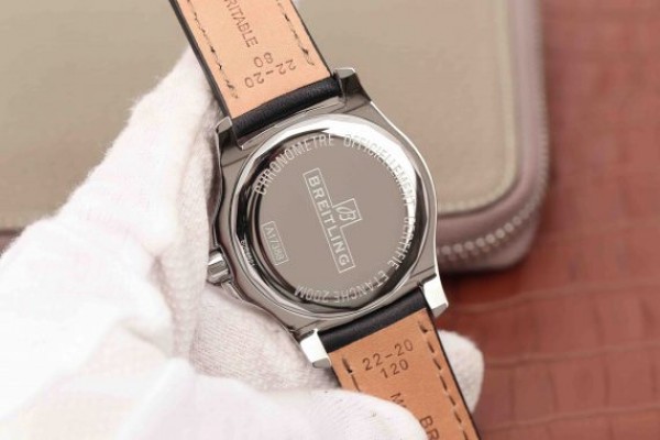 Replica Breitling Colt Automatic 44mm SS GF Black Textured Dial Black Leather Strap A2824