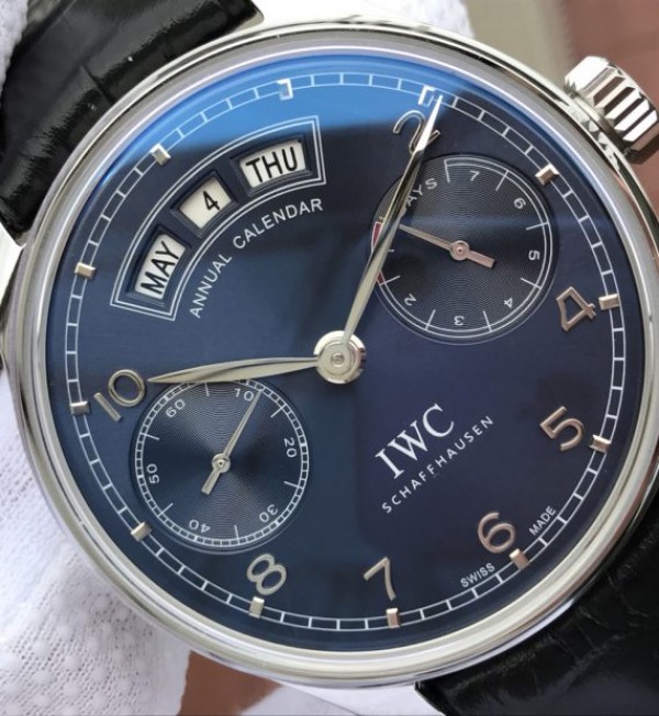 Replica IWC YLF Portuguese Annual Calendar IW503502 Blue Dial A52850