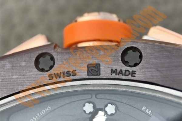 Replica Richard Mille RM011 Felipe Massa RG Chrono Brown Skeleton Dial Orange Rubber Strap A7750