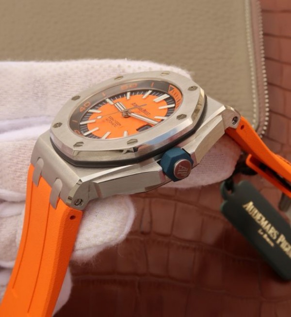 Replica Audemars Piguet JF Royal Oak Offshore Diver 2017 Orange 15710 Rubber Strap A3120