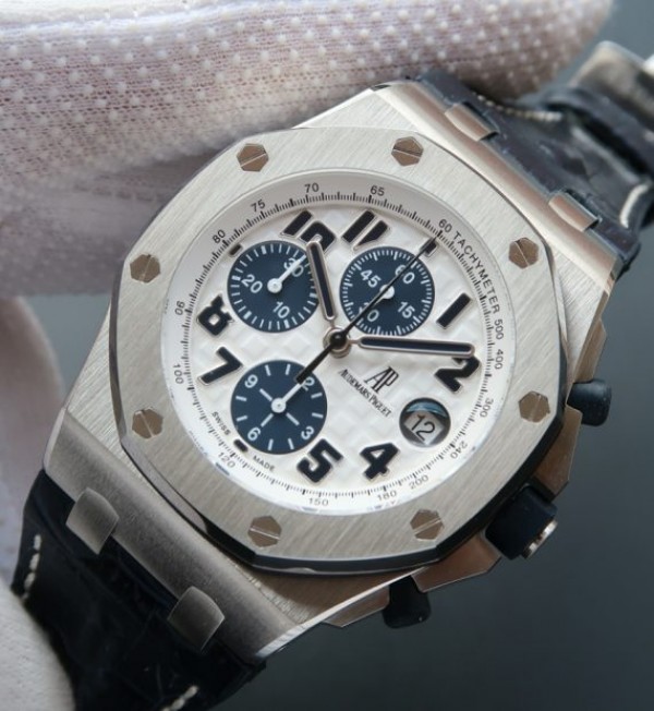 Replica Audemars Piguet JF Royal Oak Offshore Navy Blue Leather Strap A3126