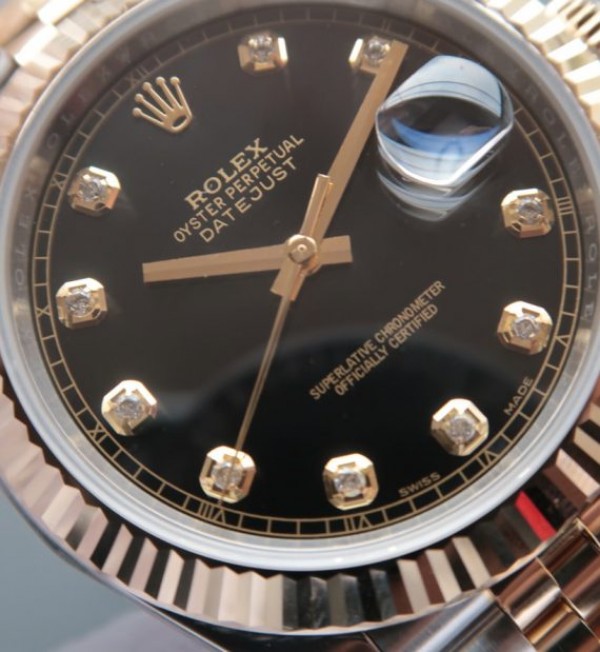 Replica Rolex DateJust 41mm 126333 Noob YG Wrapped Black Dial SS/YG Jubilee Bracelet A2836