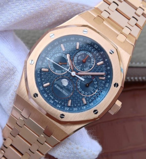 Replica Audemars Piguet JF Royal Oak 41mm 26574 RG Blue Dial White Hand A5134