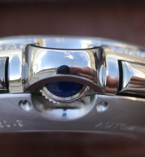Replica Cartier Ballon Bleu De Cartier Chrono SS White Dial Diamonds Bezel A8101