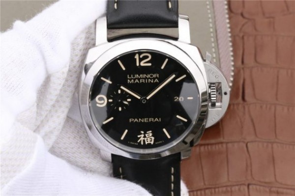 Replica Panerai PAM498 VSF Black Dial Leather Strap P.9000