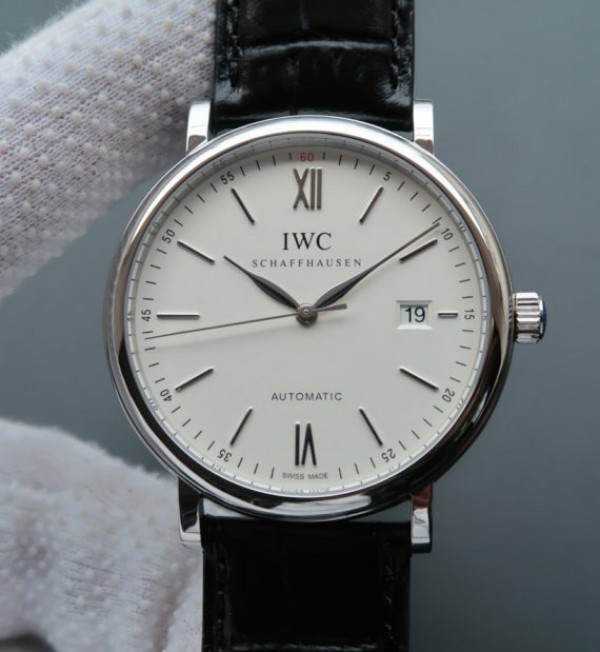 Replica IWC MK Portofino IW356501 Automatic White Dial Leather Strap