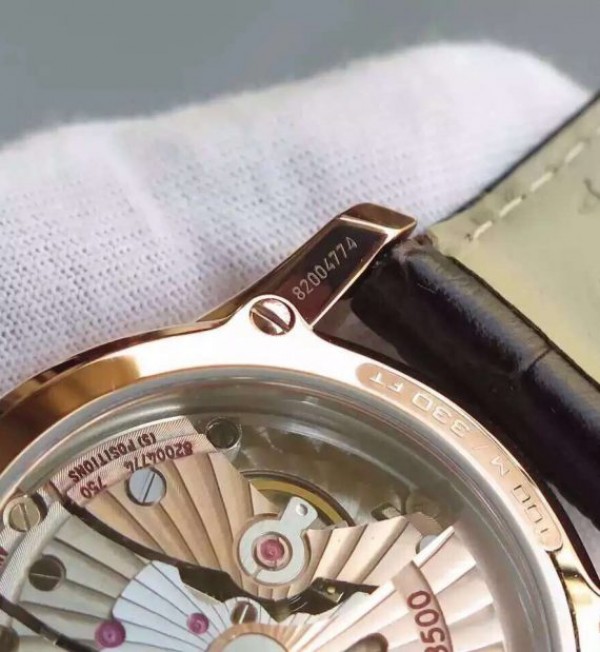 Replica Omega V6F De Ville Hour Vision Co-Axial 41mm RG White Dial Brown Leather Strap A8500