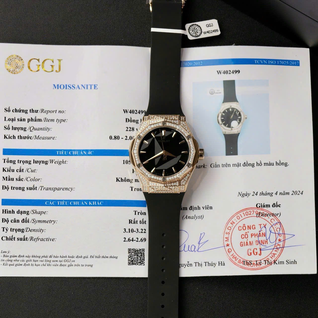 Hublot Orlinski King Gold Replica Watch Full Moissanite Diamond 40mm