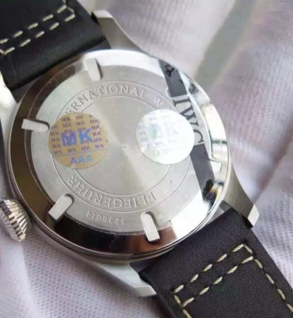 Replica IWC MKF Mark XVI Silver Dial Black Leather Strap A2892