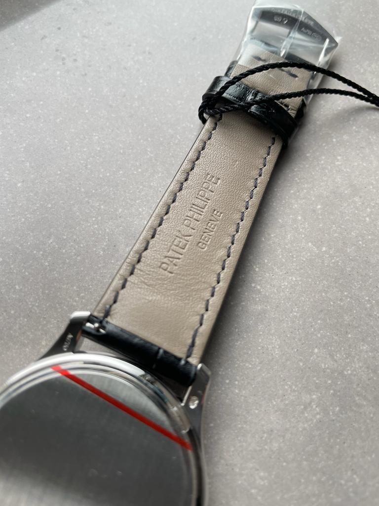 Replica PATEK PHILIPPE Calatrava ZF 5298p Date off White Dial SS bezel ZF factory