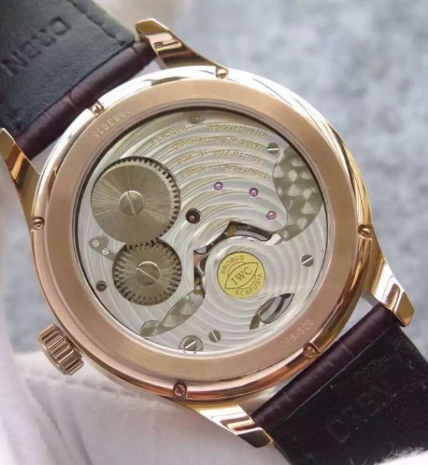 Replica IWC Portuguese Tourbillon Power Reserve Moonphase RG Markers Gray Dial