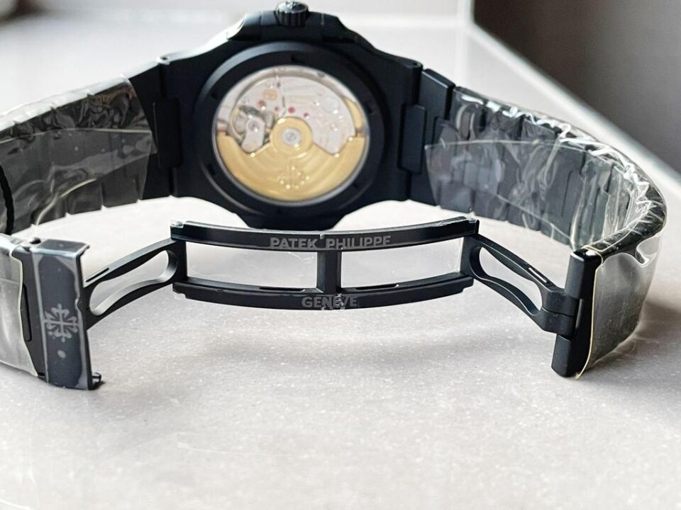 Replica PATEK PHILIPPE Nautilus 5711 ppf 1:1 Best Edition Black Dial on Black Bracelet A324 V2