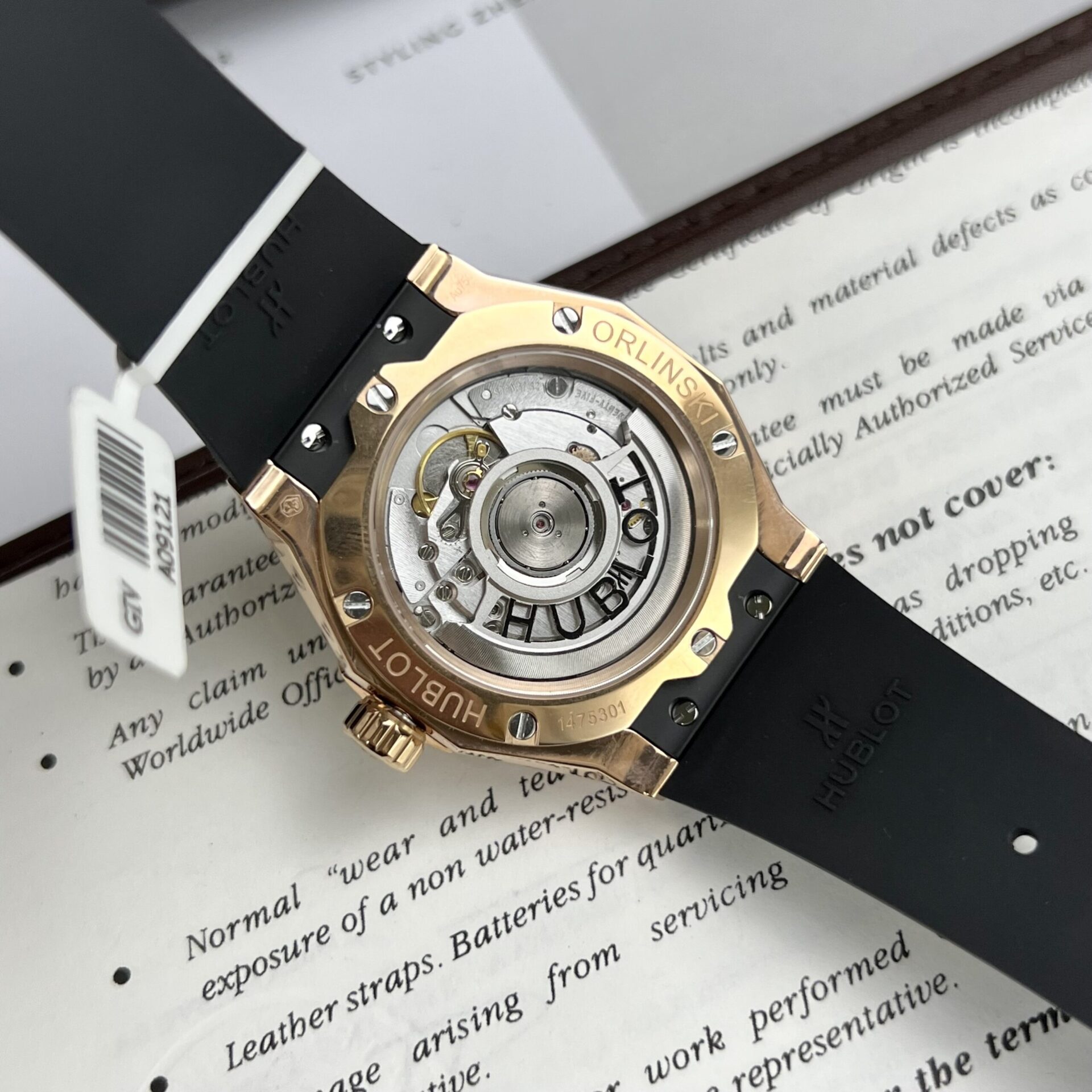 Hublot Orlinski King Gold Black Dial Custom Moissanite Diamonds Hong Kong 40mm