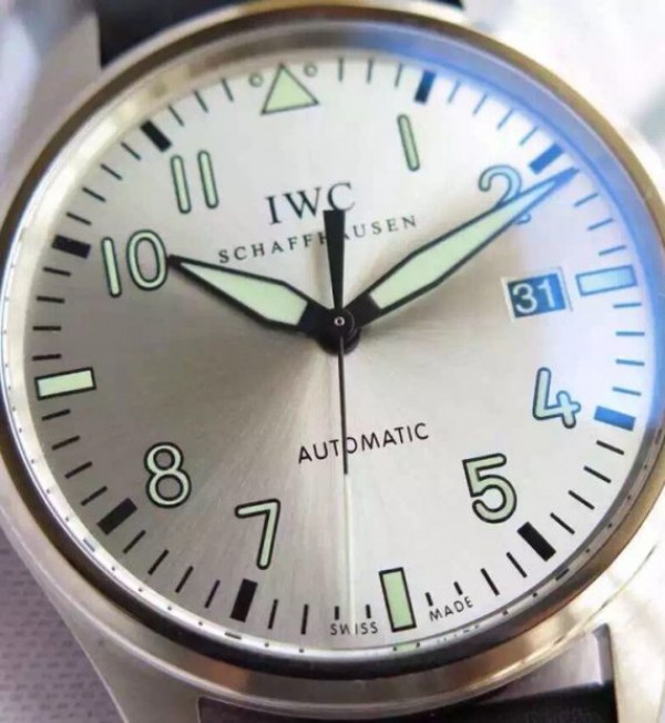 Replica IWC MKF Mark XVI Silver Dial Black Leather Strap A2892