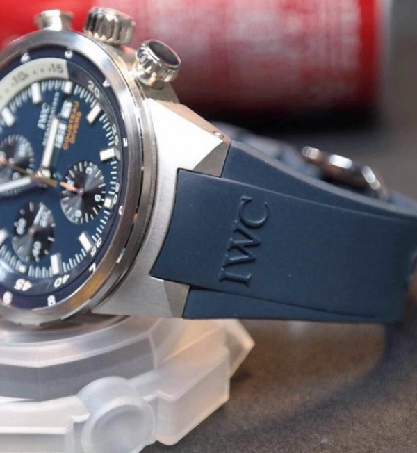 Replica IWC Aquatimer Chronograph Cousteau Divers Blue Dial