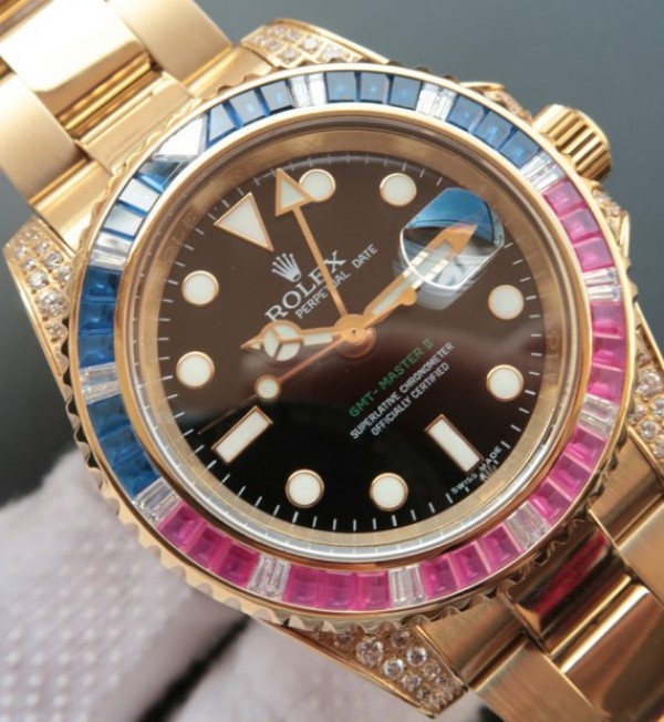 Replica Rolex GMT-Master II  BP 116758 Blue/Red Crystal Bezel A2836