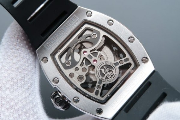 Replica Richard Mille RM057 Dragon Phoenix SS Case Silver Dragon Dial Black Rubber Strap