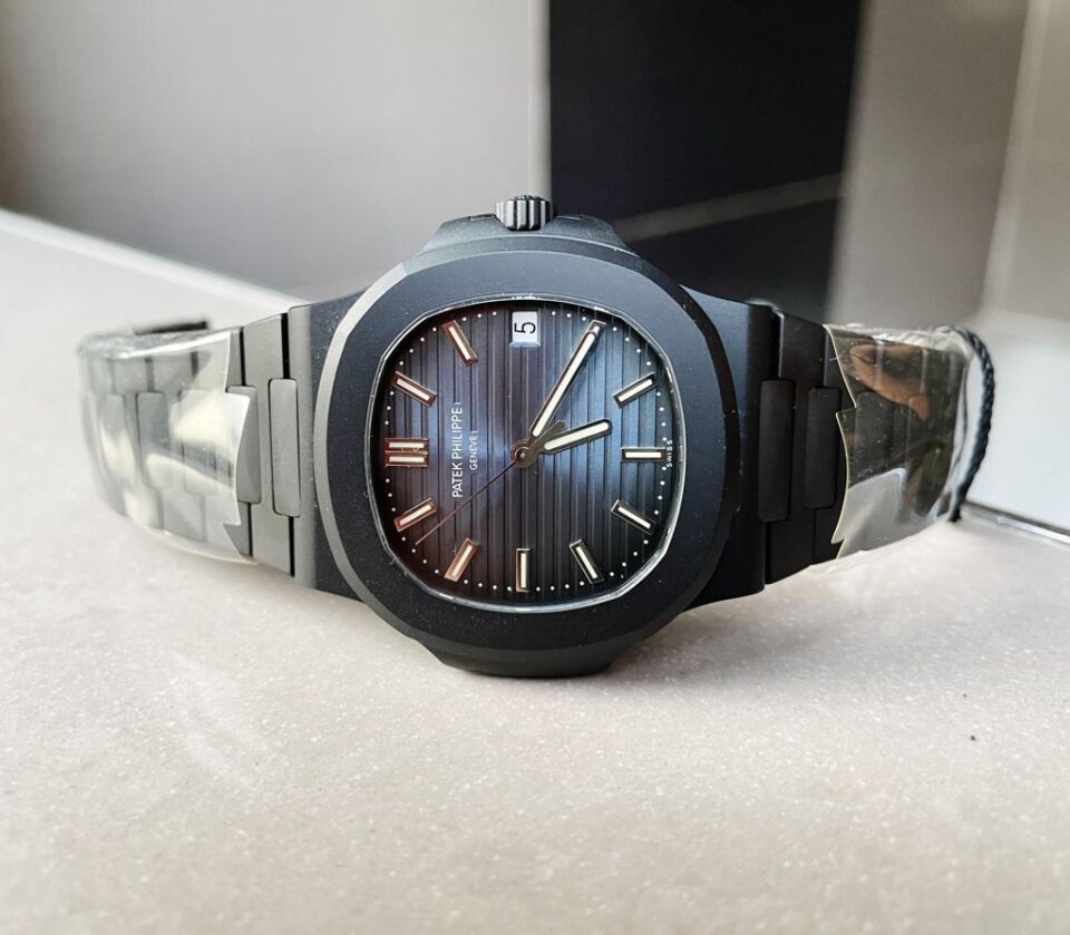 Replica PATEK PHILIPPE Nautilus 5711 ppf 1:1 Best Edition Black Dial on Black Bracelet A324 V2