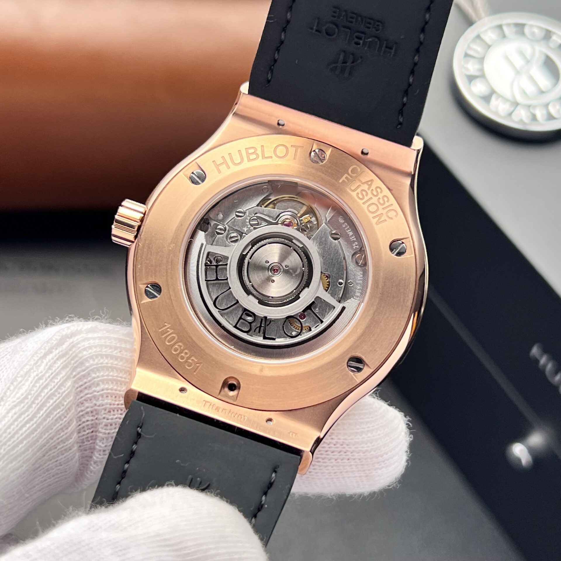 Hublot Classic Fusion King Gold Replica Watch With Moissanite Diamond 42mm
