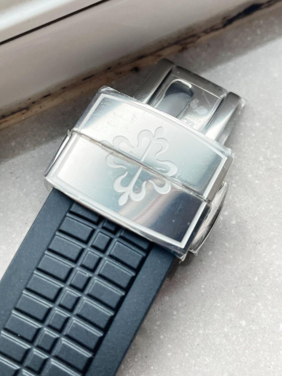 Replica PATEK PHILIPPE Aquanaut 5164A SS GRF BEST EDITION BLACK DIAL ON BLACK RUBBER STRAP A324 V2