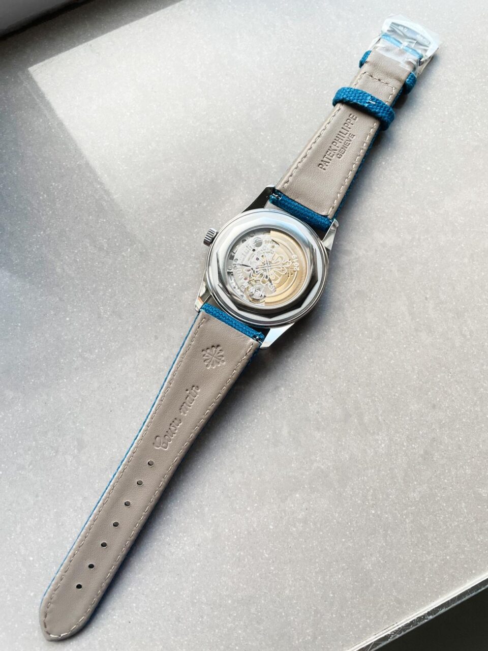 Replica PATEK PHILIPPE Calatrava 6007A-001 SS ZF 1:1 Best Edition Blue Dial on Blue Leather Strap A324CS