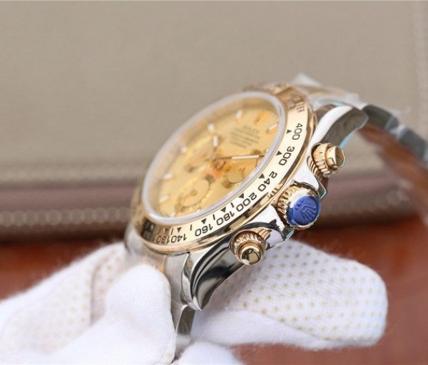 Replica Rolex Daytona 116523 Thick YG Wrapped YG Dial SS/YG Bracelet A7750
