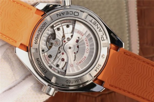 Replica Omega Planet Ocean Professional Orange Bezel 45mm OMF Rubber Strap A8500