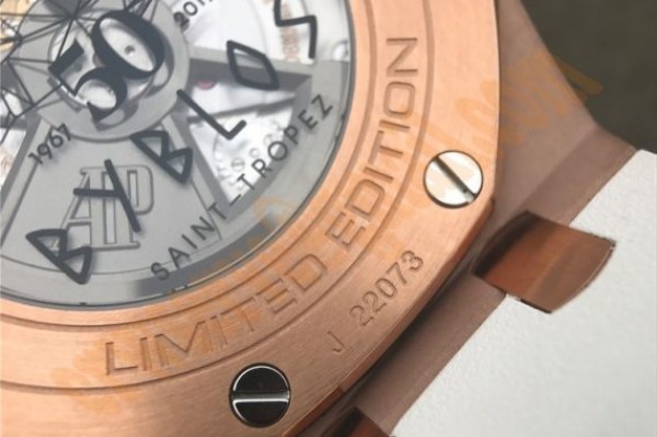 Replica Audemars Piguet Royal Oak Offshore 44mm RG Summer Edition JF White Rubber Strap A3126