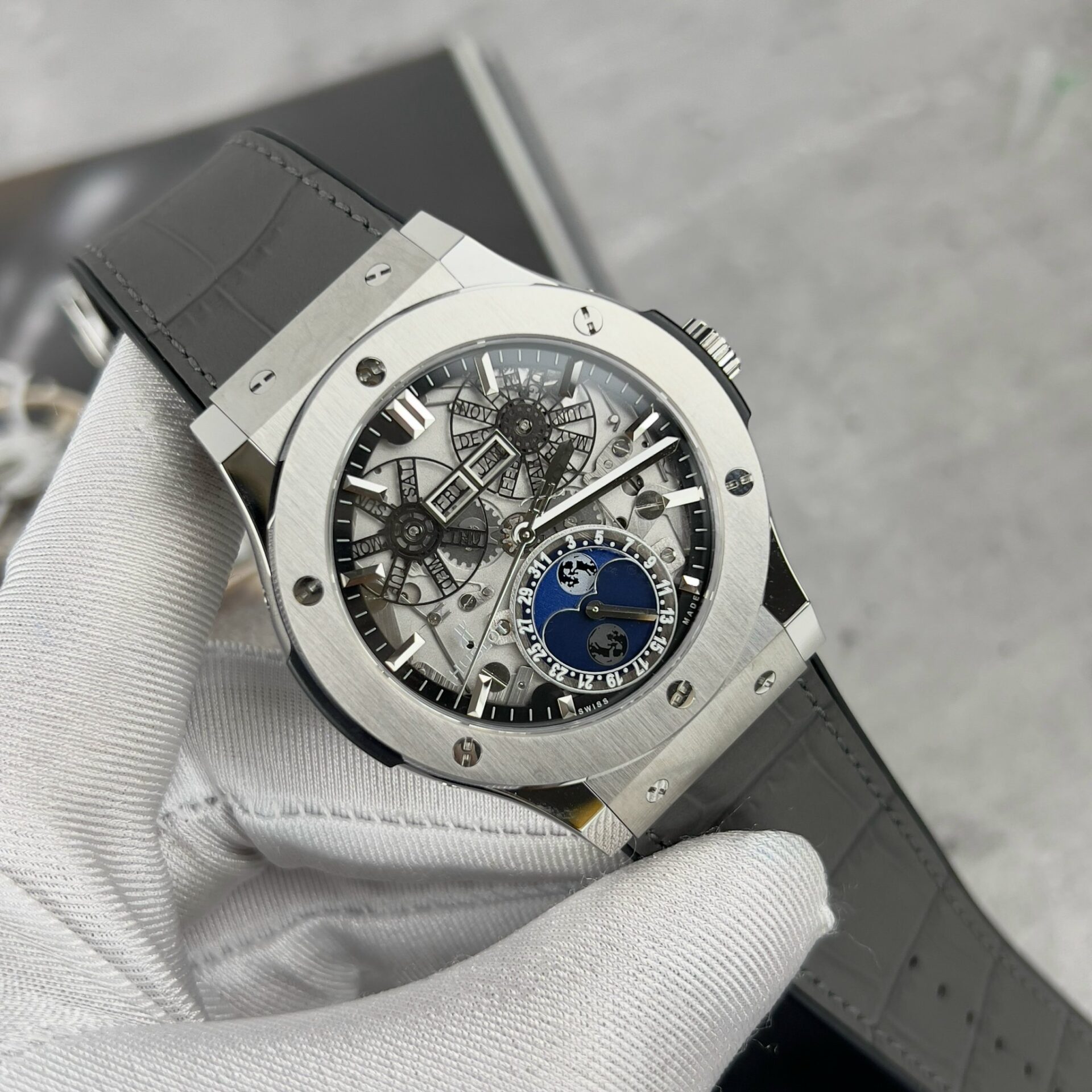 Hublot Aerofusion Moonphase Replica Watch Skeleton Mechanical 45mm
