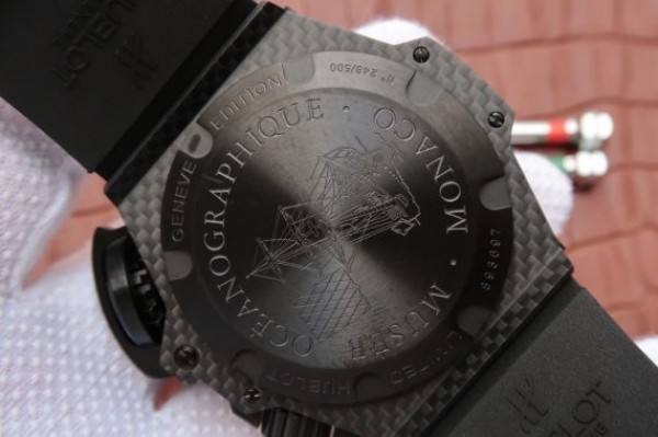 Replica Hublot King Power OceanGraphic 4000 CF V6F White Markers Rubber Strap A7750